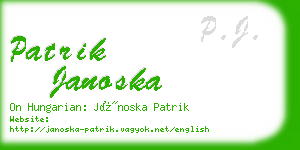 patrik janoska business card